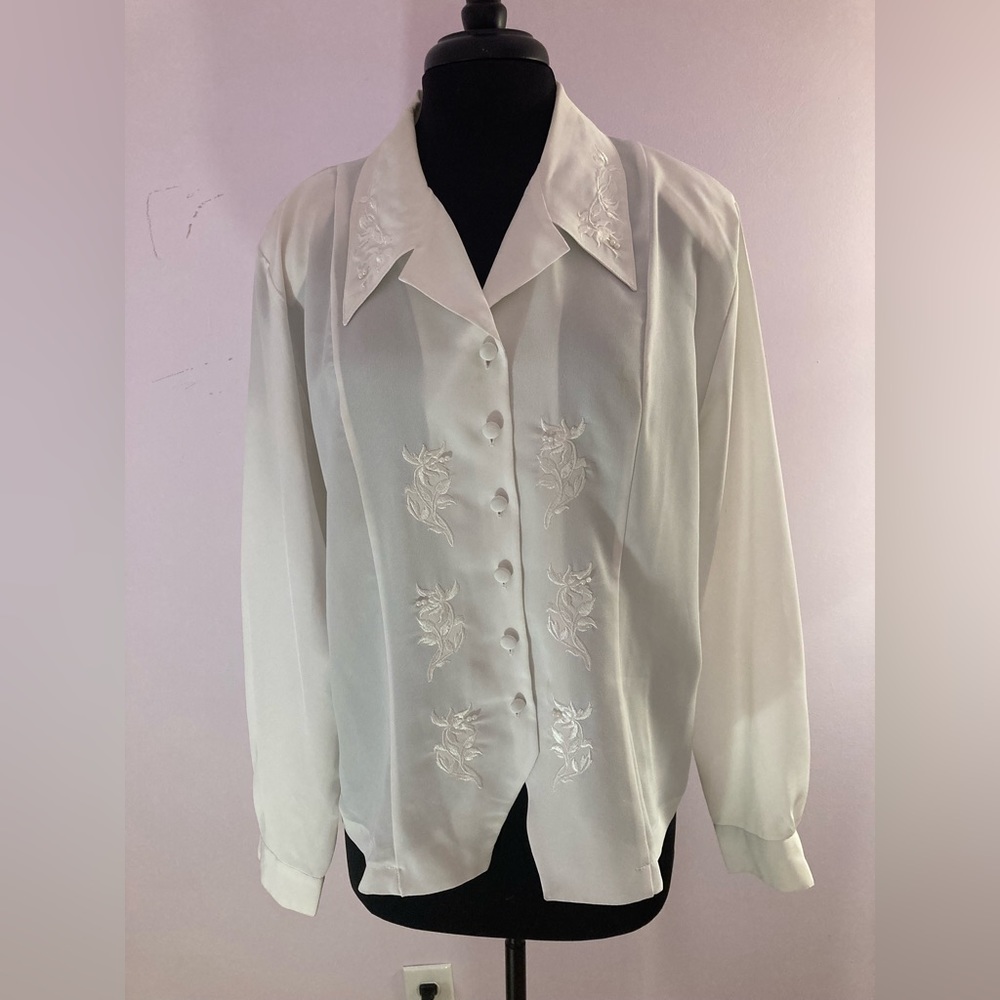 Vintage embroidered and beaded blouse